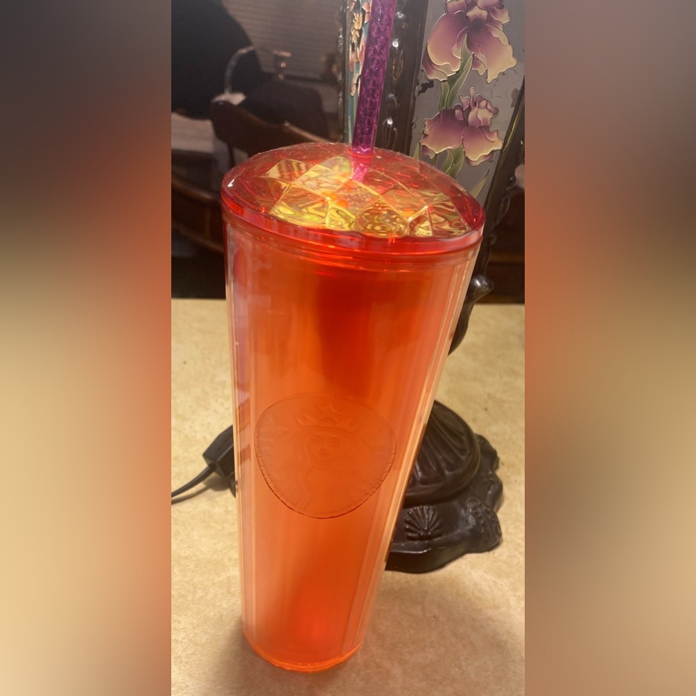 Nwt starbucks cold brewe pink and orange sherbet limited edition